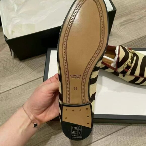 NIB Authentic Gucci Horsebit Accent Ponyhair Loafer - Picture 4 of 4